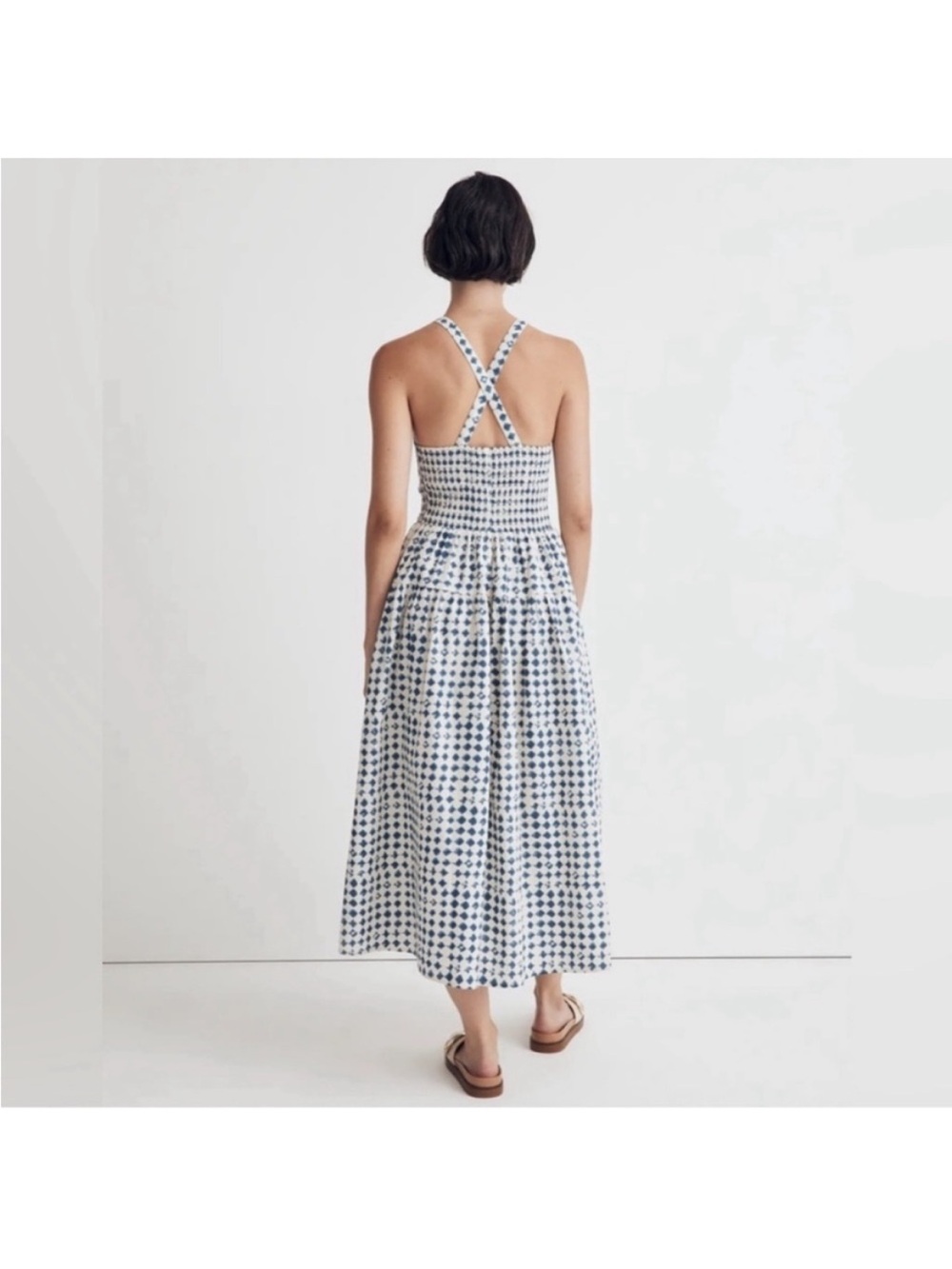 Madewell smocked halter with Shibori print - Picture 4 of 7